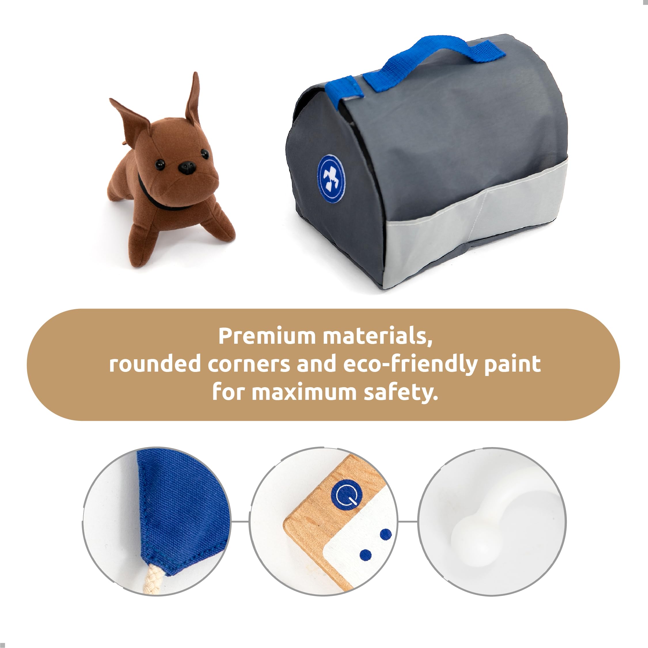 UMU Doctor Kit for Kids plush dog included for vet role-play experiences