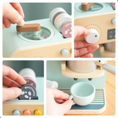 UMU wooden coffee pods container adds realistic cafe detail for storytelling.