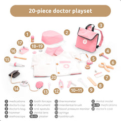 UMU wooden doctor kit syringe and blood pressure cuff add authentic clinical details
