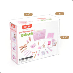 UMU wooden doctor kit tabletop scene encouraging open-ended discovery