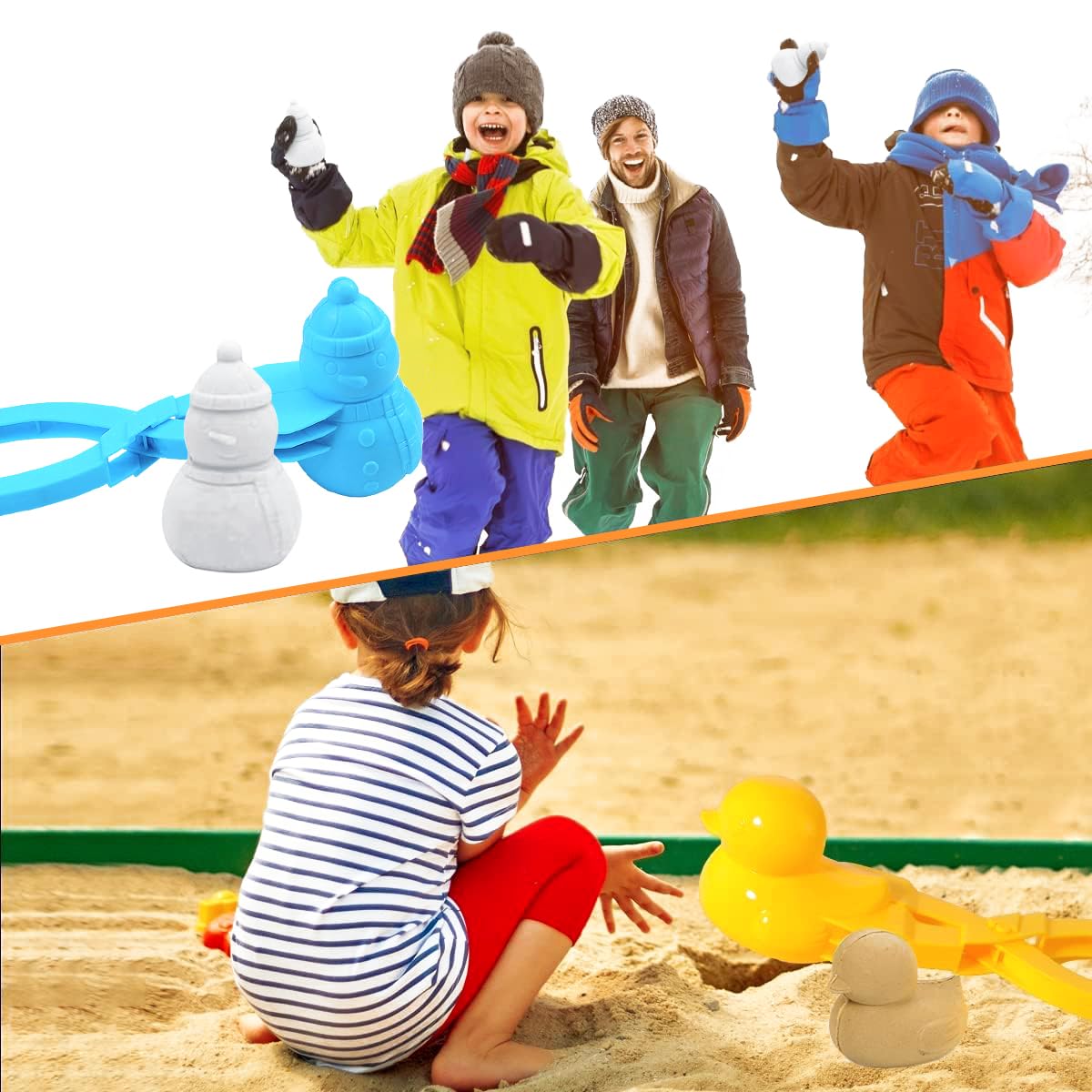 UMUACCAN snowball maker durable PP material withstands winter and sandbox adventures.