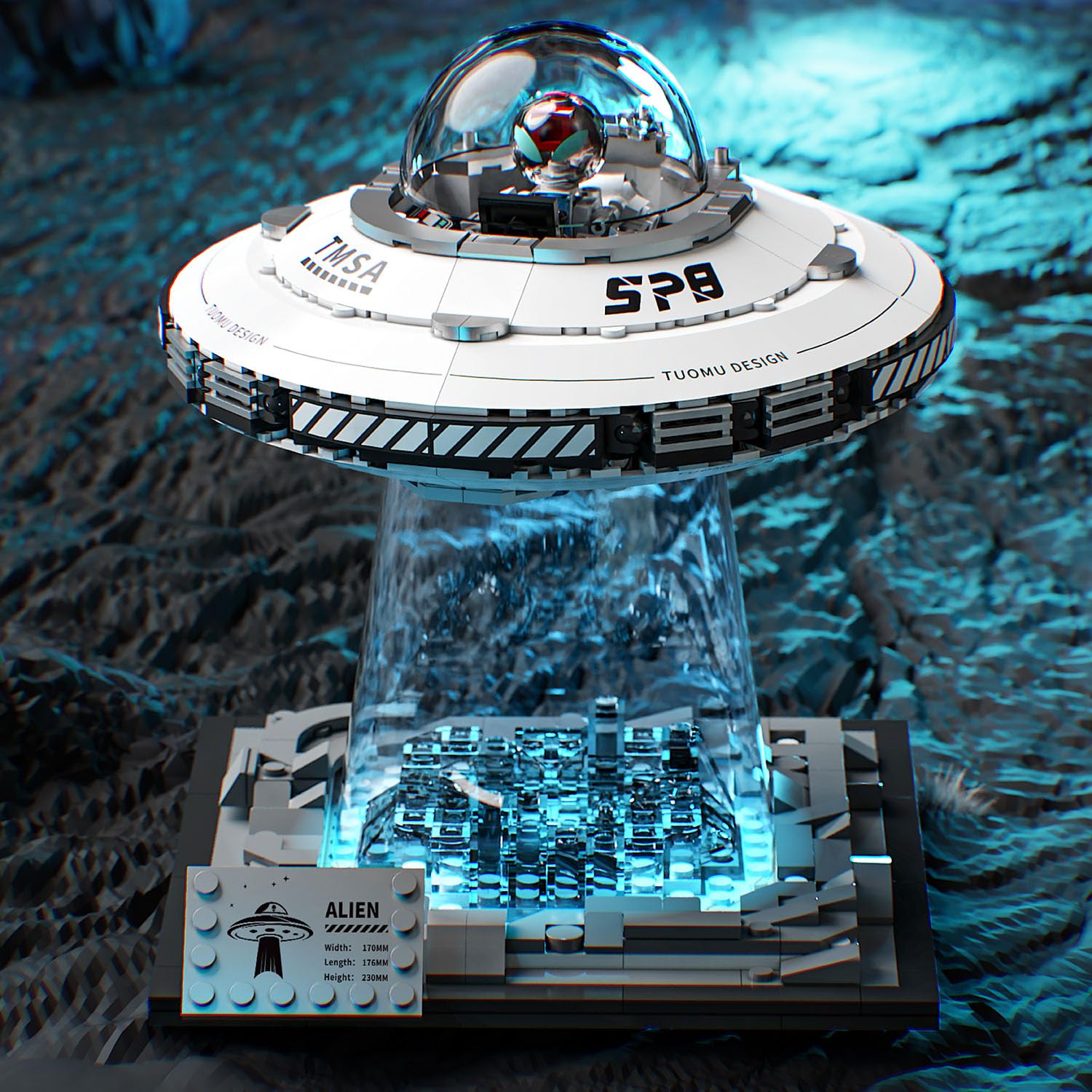 UNCLE BRICK Space UFO aliens design sparks imaginative sci-fi play.