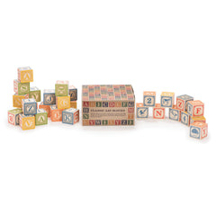 Uncle Goose Classic ABC Blocks provide durable, 1.75 inch cubes for hands-on learning.