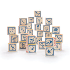 Uncle Goose Classic ABC Blocks show colorful numbers and symbols for math-like sorting fun.