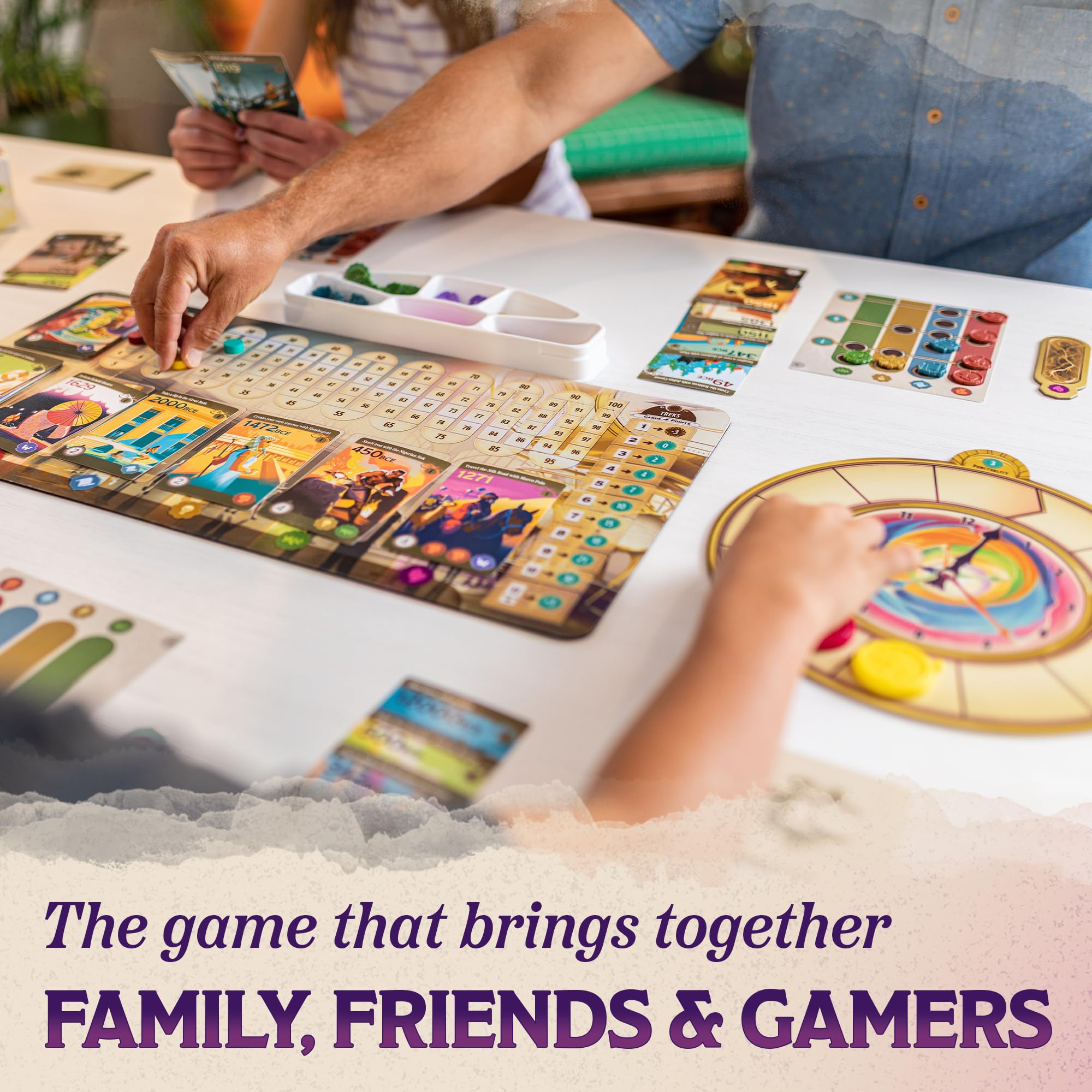 Underdog Games Trekking Through History table setup inspires lively family gameplay