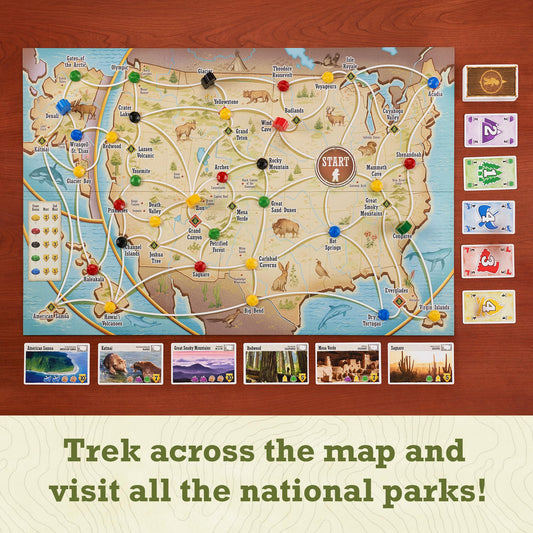 Underdog Games Trekking the National Parks illustrated cards spark immersive park adventures.