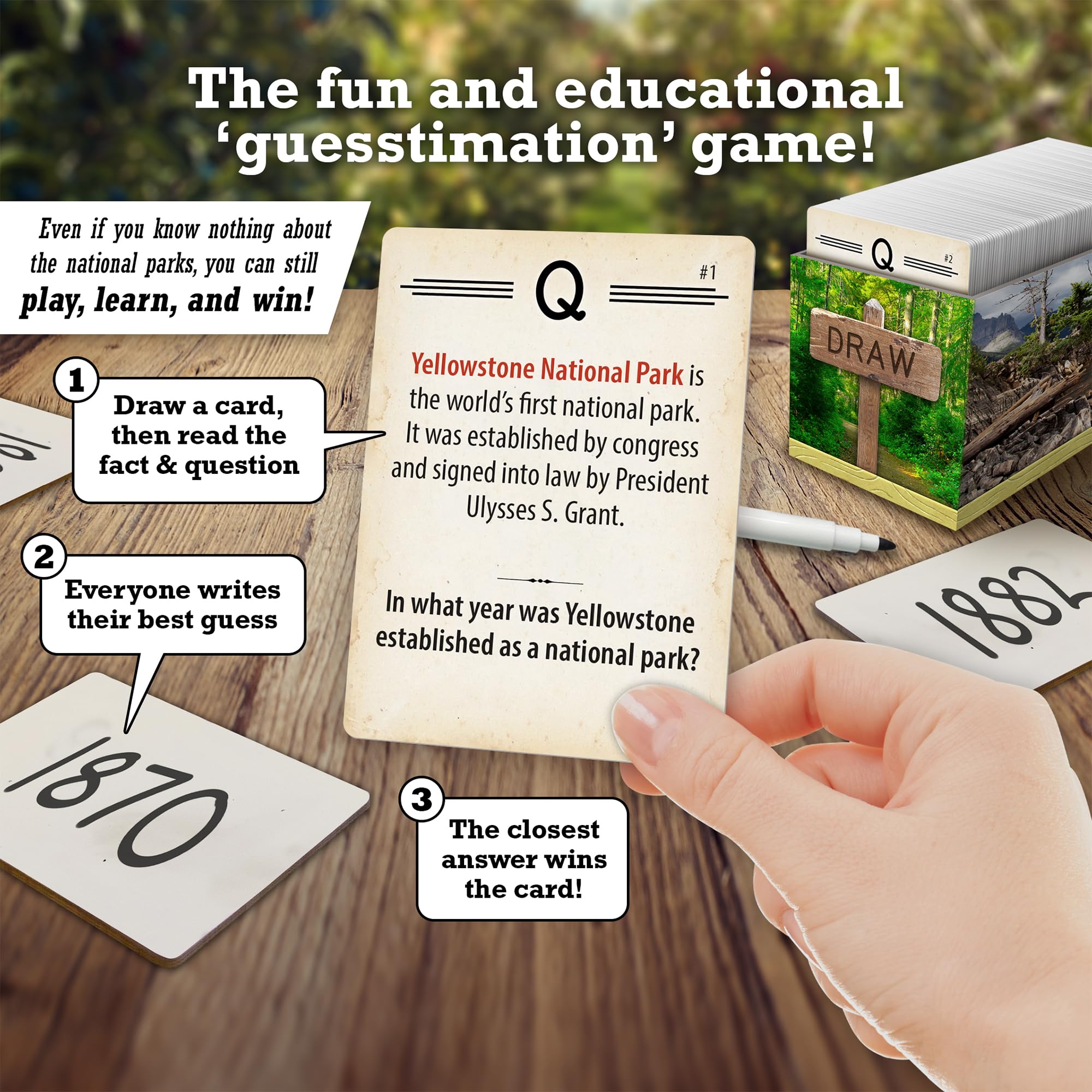 Underdog Games Trekking National Parks Trivia gift idea for nature lovers