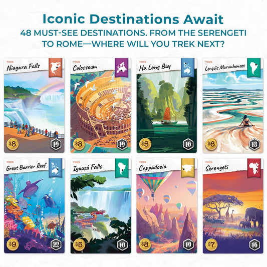 Underdog Games Trekking the World 2nd Edition contents showcase durable pieces for lasting play.
