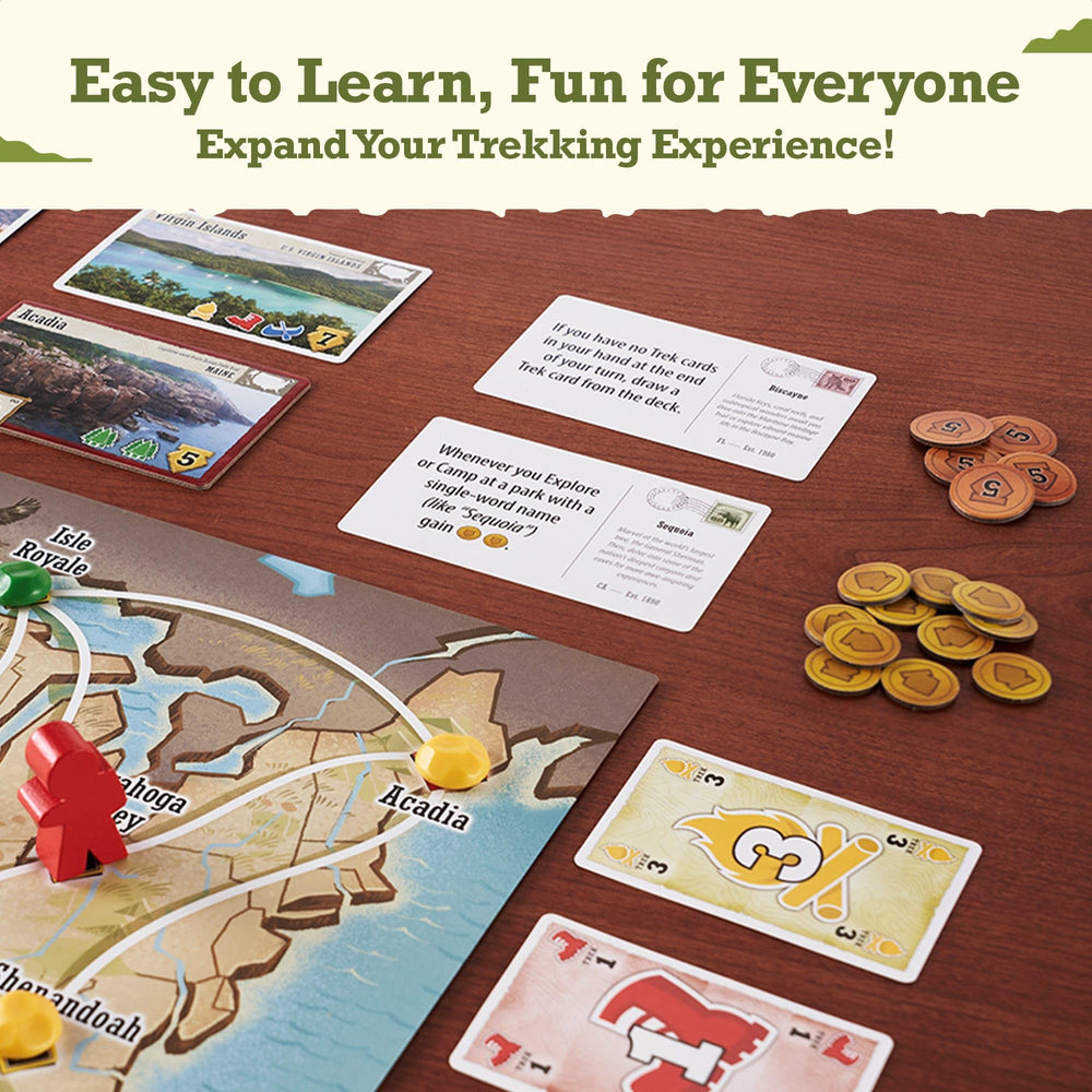 Underdog Games Trekking National Parks Expansion compatible with 2nd and 3rd editions for easy adoption.