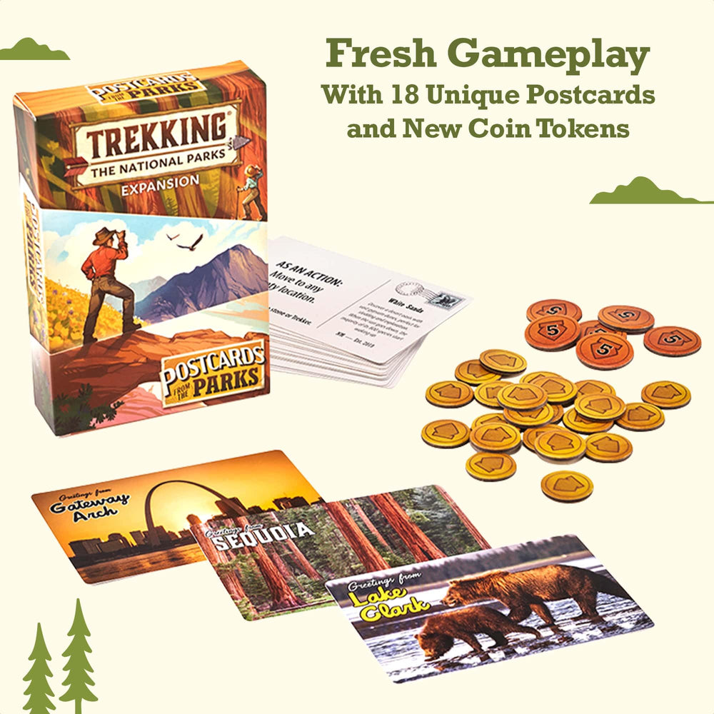 Underdog Games Trekking National Parks Expansion new rules board setup enables fresh strategy.