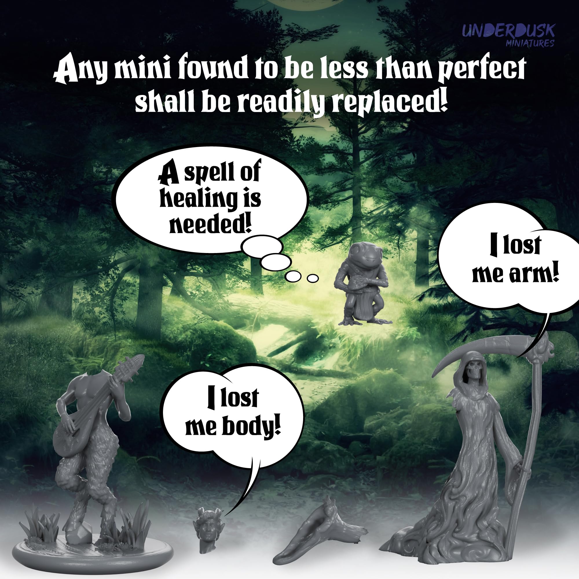 Underdusk unpainted plastics ideal for hobbyists and painting practice