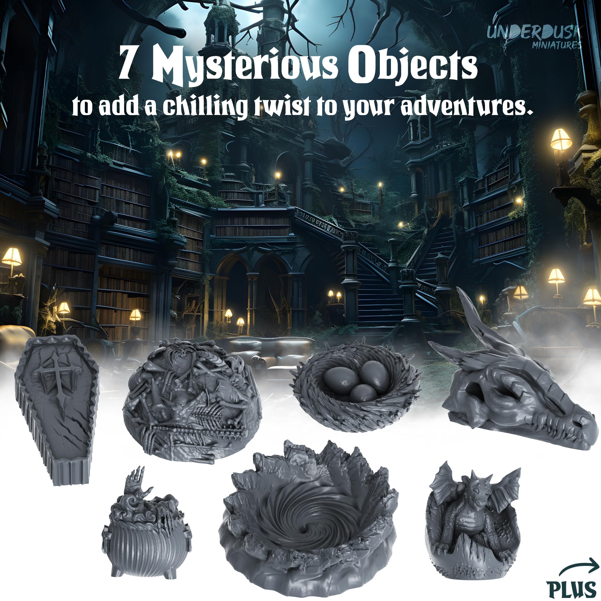 Underdusk frightful creatures kit offers varied figures for immersive dungeon crawls.