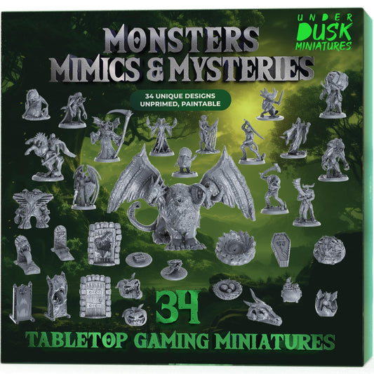 Underdusk chimera miniature in dynamic pose for epic tabletop battles