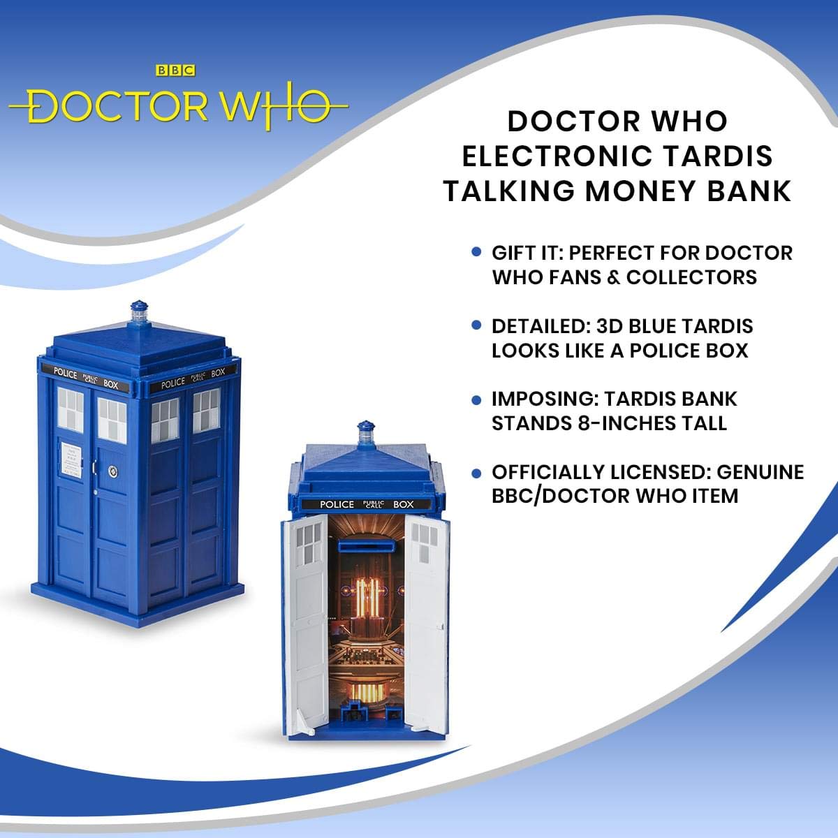 Officially licensed Doctor Who merchandise for fans and collectors.