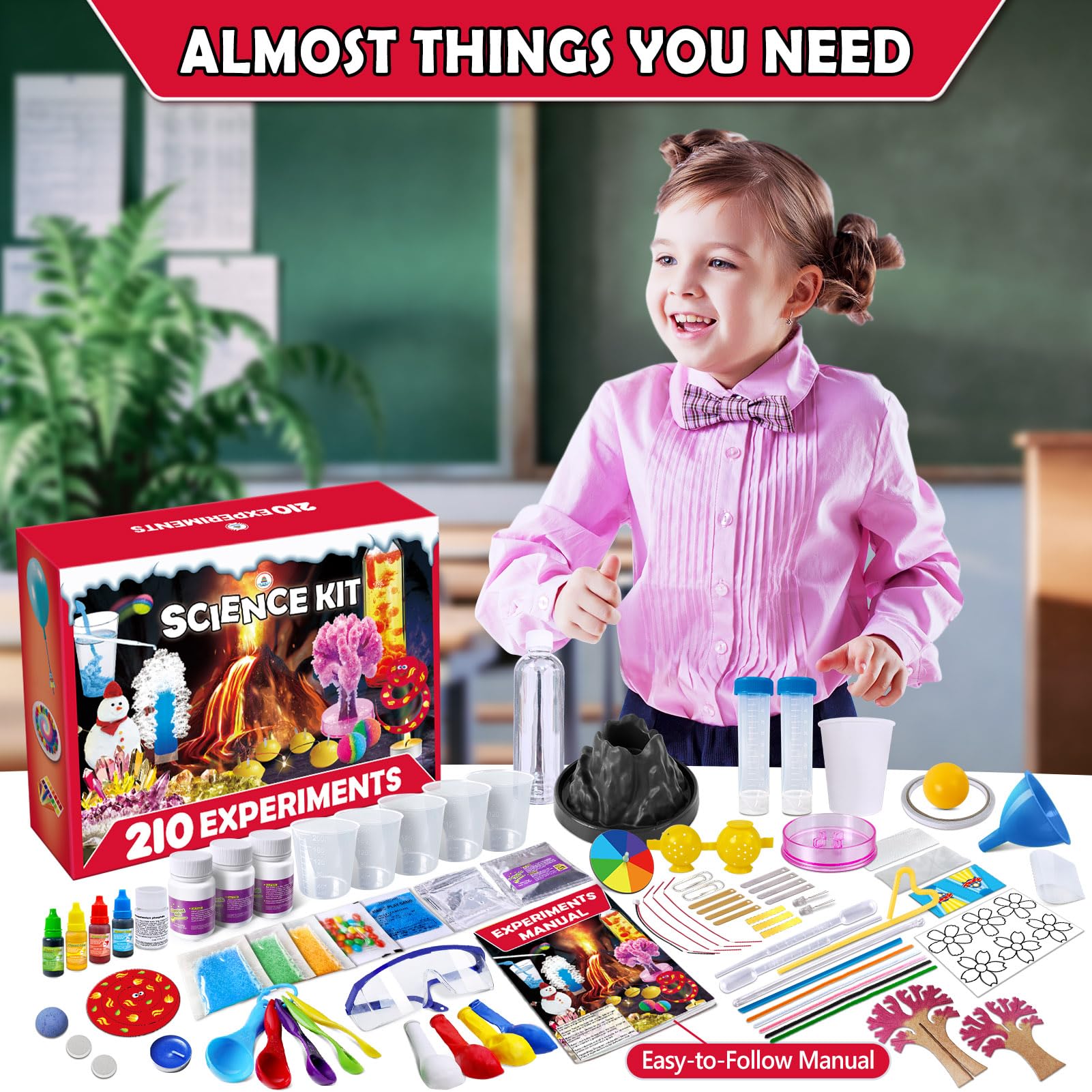 UNGLINGA 210 Experiments packaging makes an ideal gift or classroom science kit