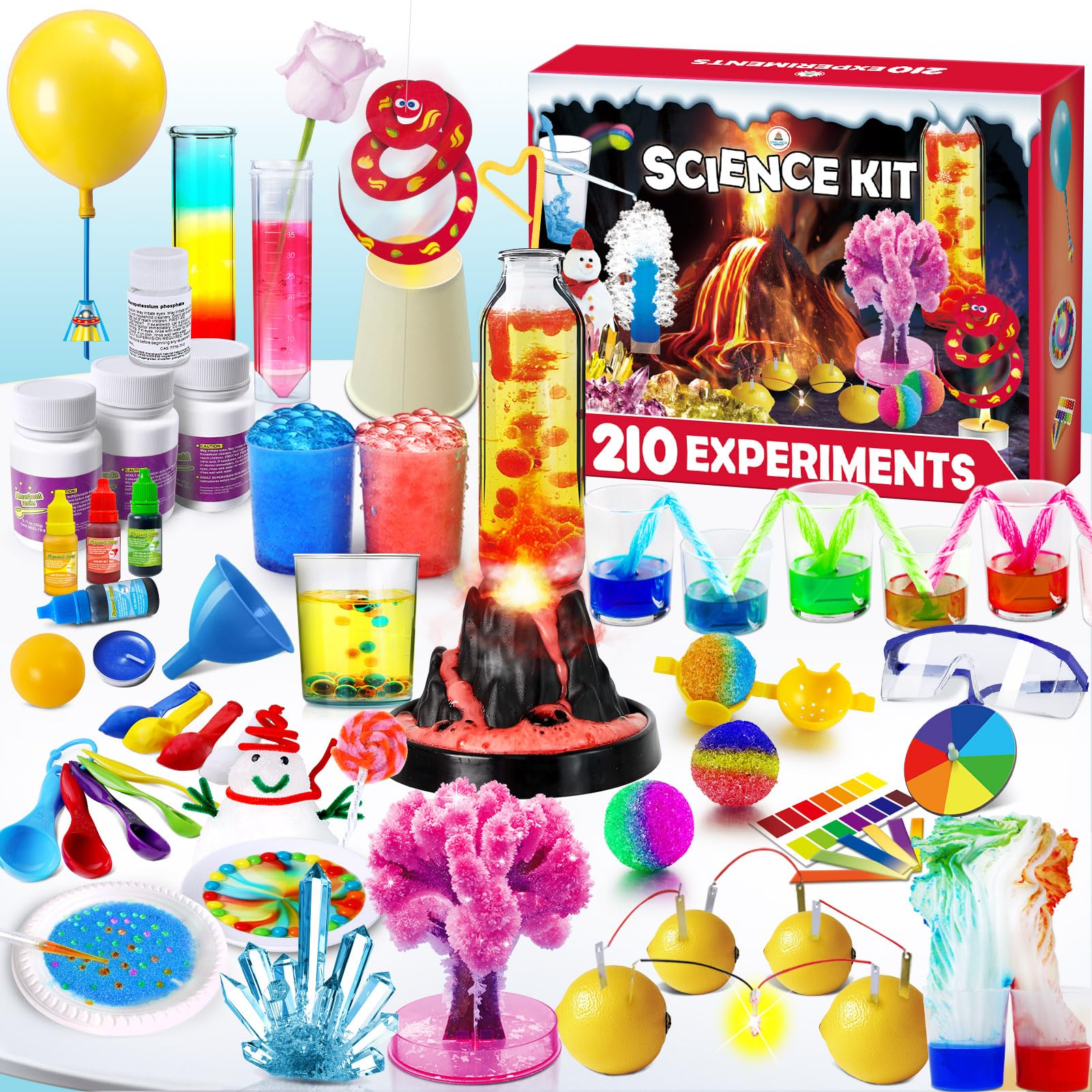 UNGLINGA 210 Experiments volcano setup inspires hands-on chemistry exploration at home