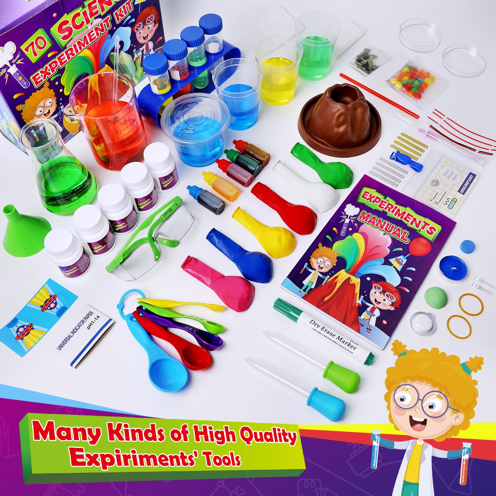 UNGLINGA 70 lab experiments kit contents enable comprehensive exploration