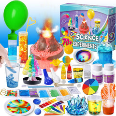 UNGLINGA 70+ experiments kit open box for curious kids to start science safely.