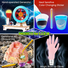 UNGLINGA hand-crank-generator activity powers mini experiments with kinetic learning