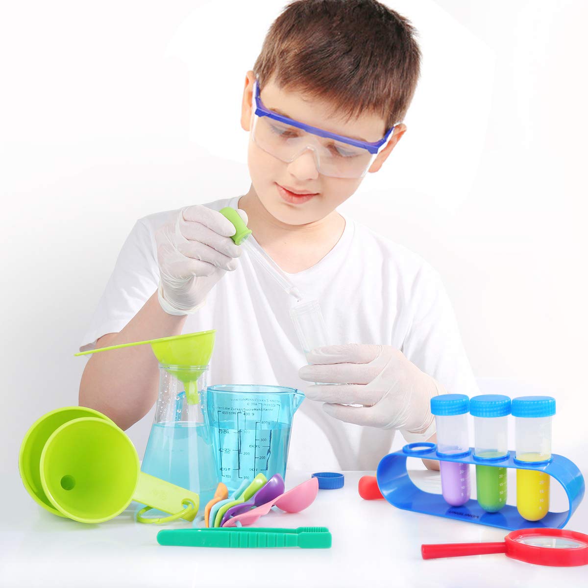 UNGLINGA Kids Science Kit safety glasses for eye protection during experiments.