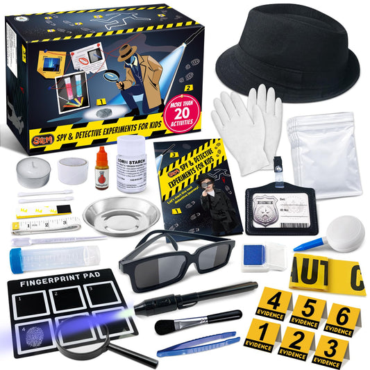 UNGLINGA Kids Spy Kit detective hat and glasses for imaginative roleplay and observation