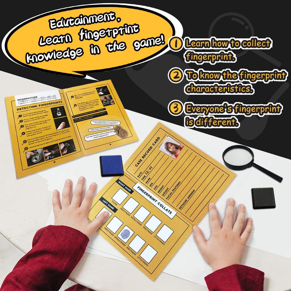UNGLINGA spy glasses and magnifier for close-up investigations during play.