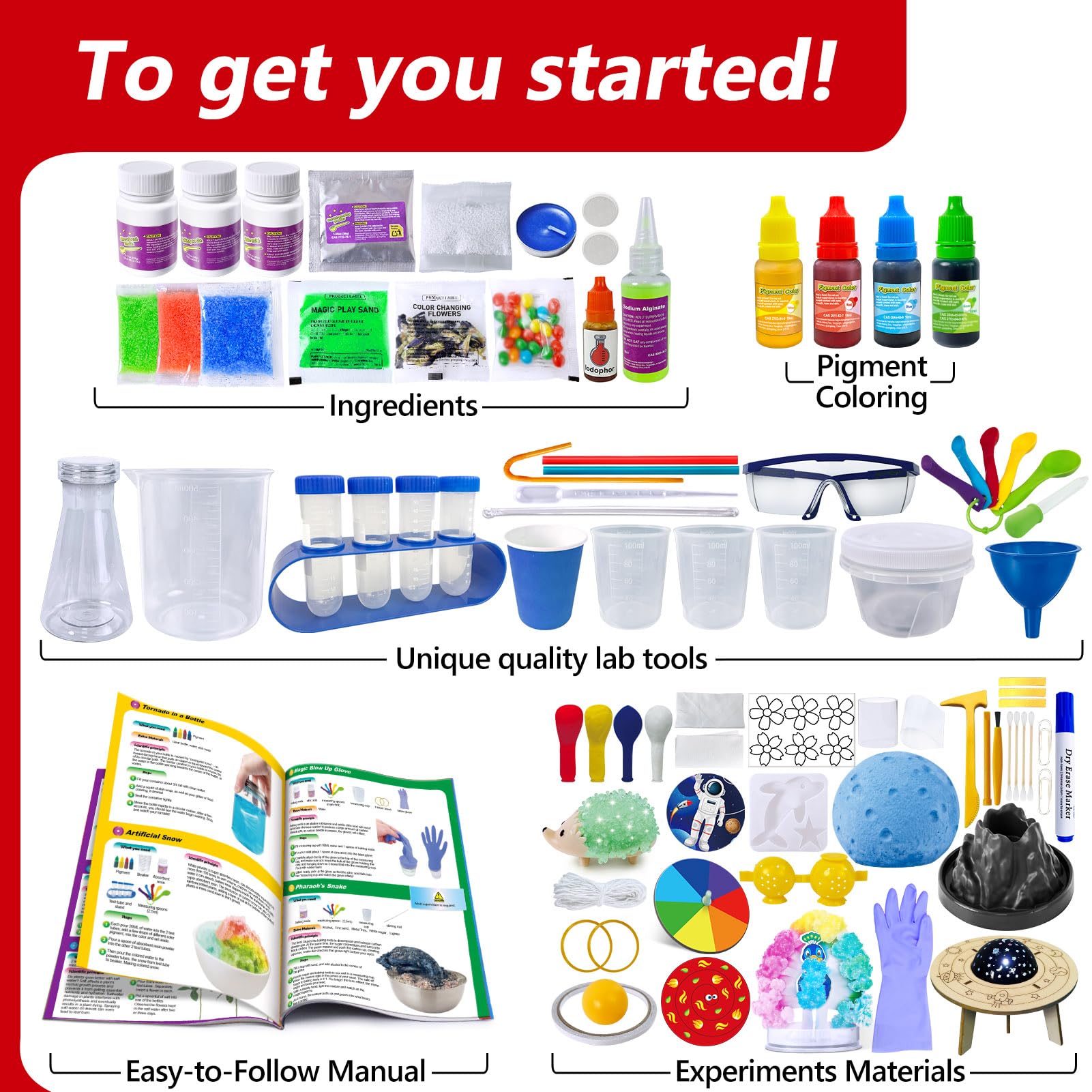 UNGLINGA test-tubes and flask support hands-on experiments at home