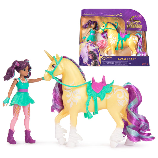 Unicorn Academy Ava doll on display for imaginative play