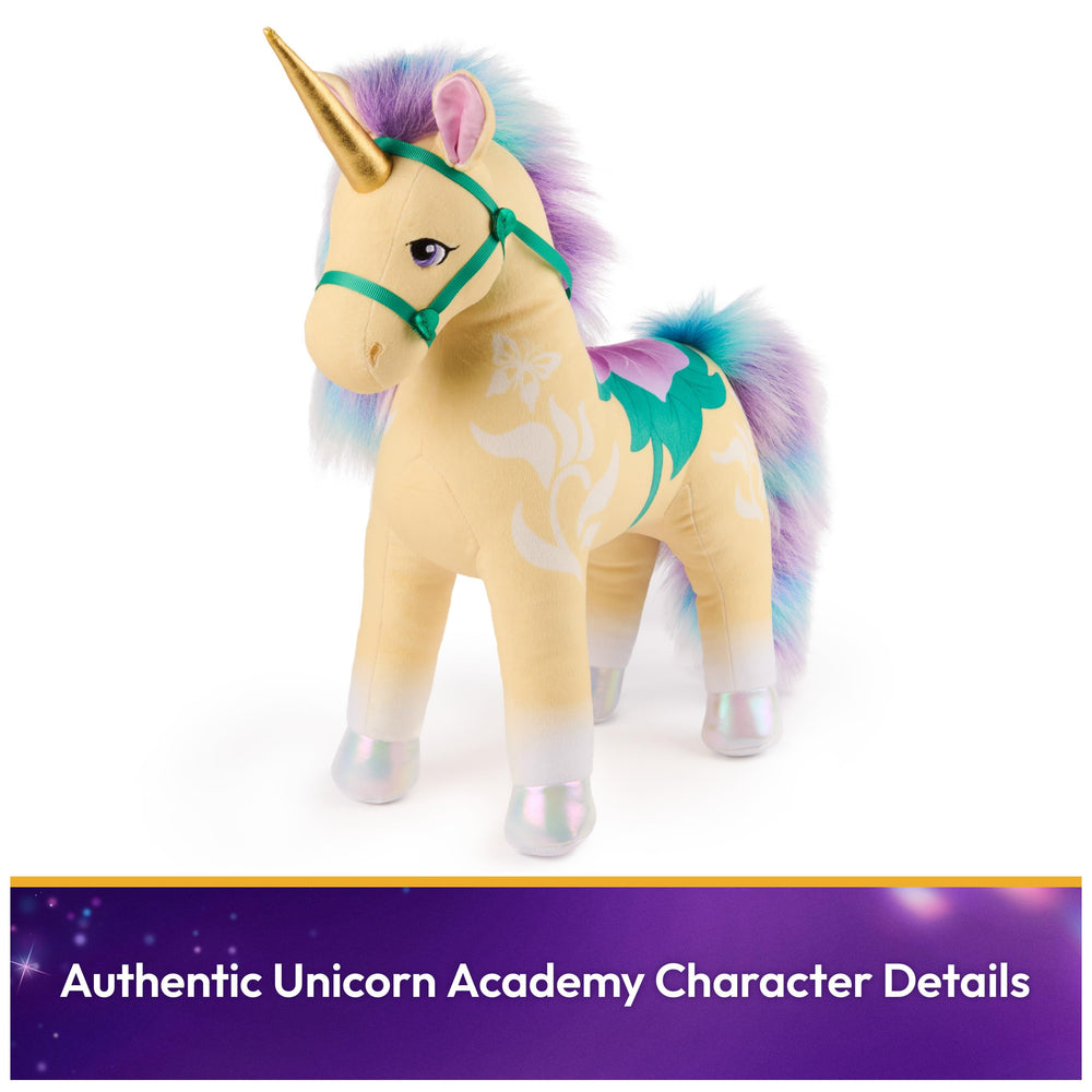 Leaf's pearlescent hooves and gold horn shine in display-worthy detail.