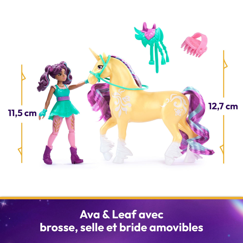 Unicorn Academy Leaf unicorn 5 inch with Plant Magic markings close-up