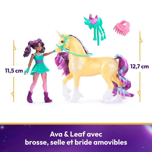 Unicorn Academy Leaf unicorn 5 inch with Plant Magic markings close-up