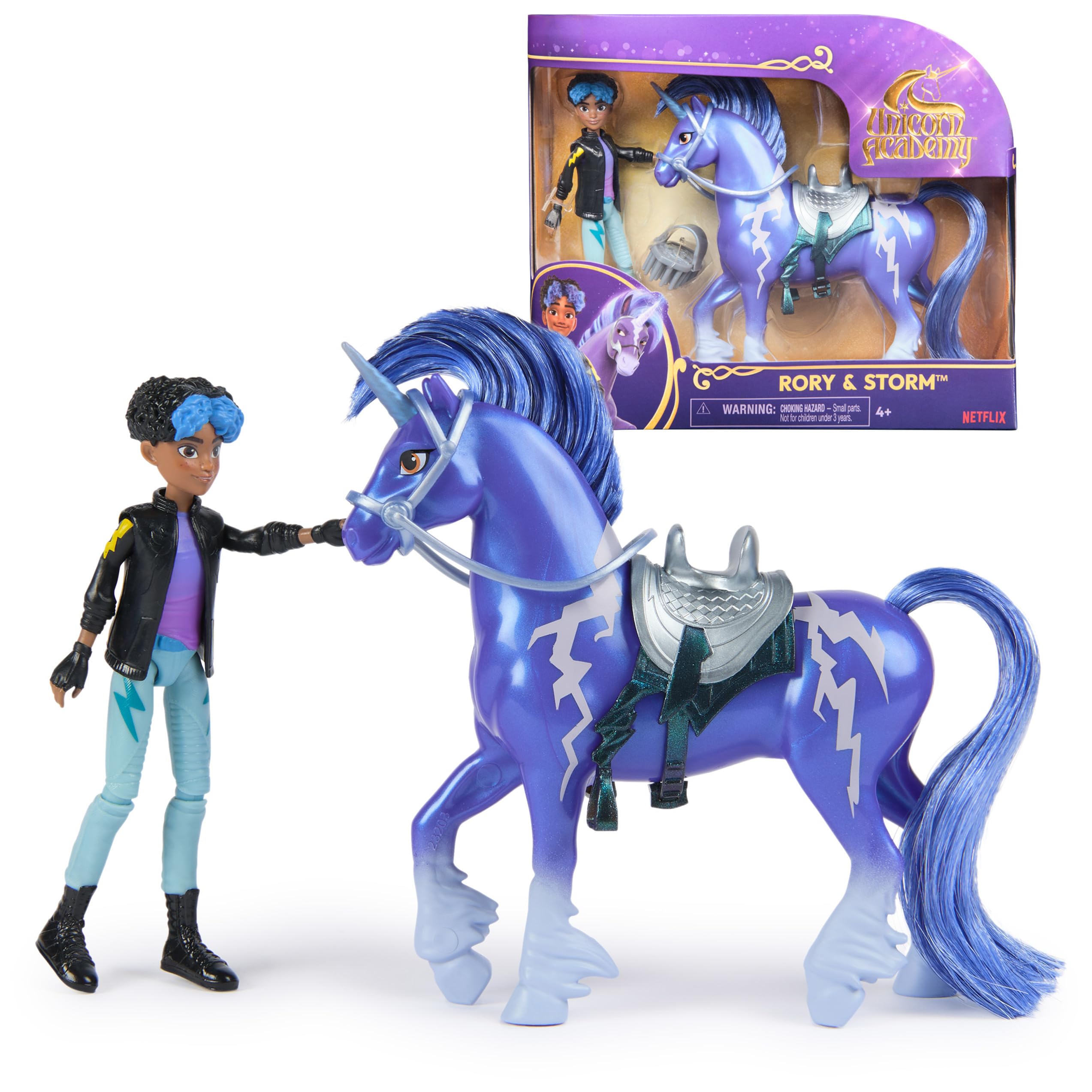 Unicorn Academy packaging showing Rory and Storm for easy gift choice