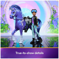 Unicorn Academy Storm side view showing Weather Magic markings for play