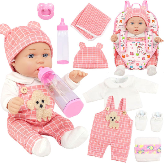 UNICORN ELEMENT 12-inch doll with rabbit backpack for on-the-go play