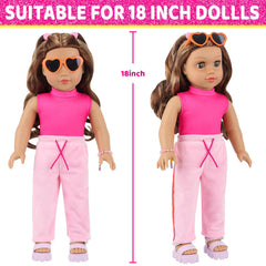 UNICORN ELEMENT 18in doll glasses travel set adds chic accessory for pretend adventures.