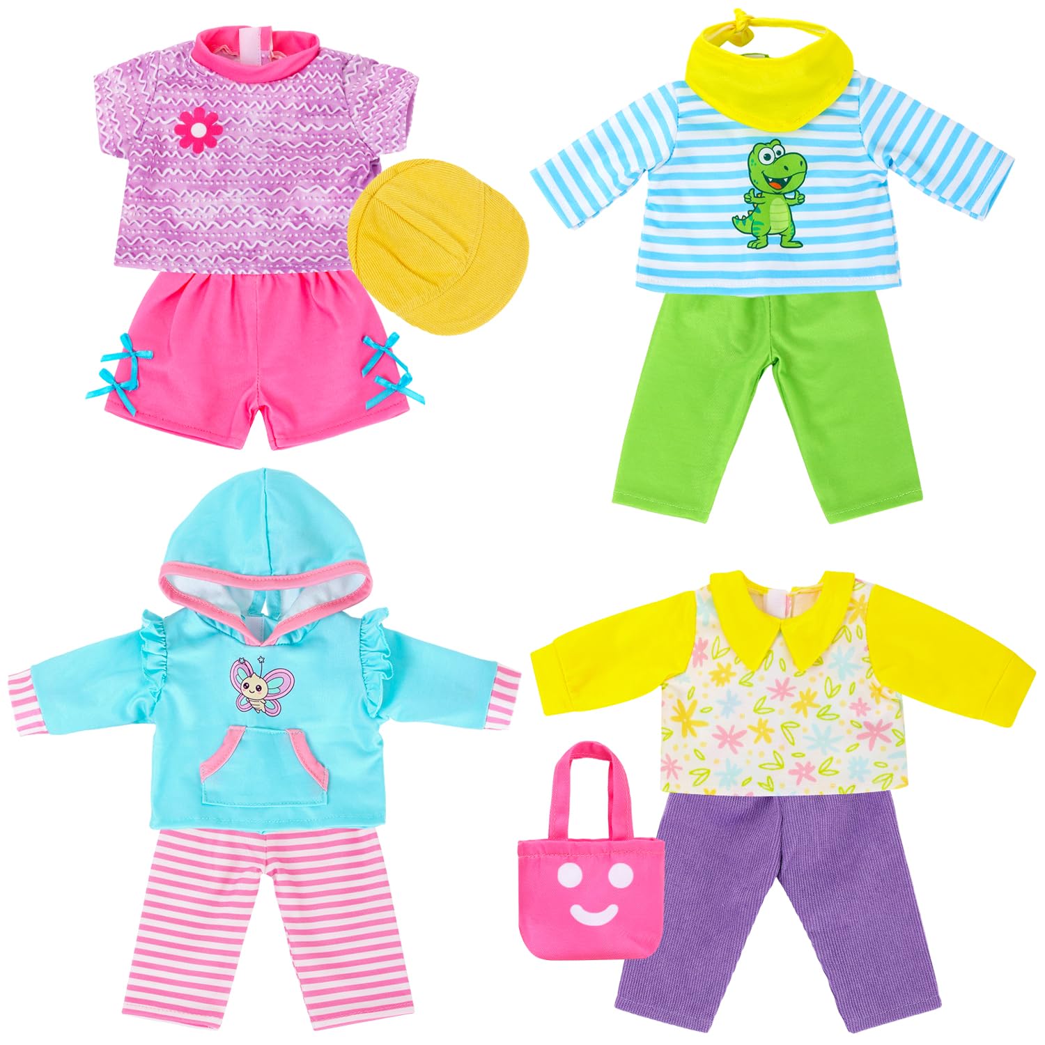 UNICORN ELEMENT 18-inch doll hoodie set for easy dress-up play