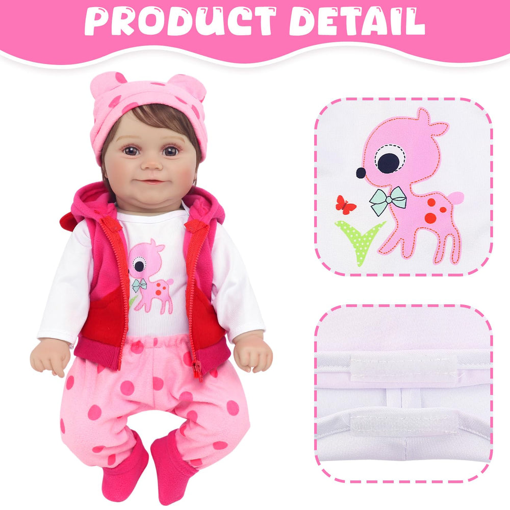UNICORN ELEMENT hat with spots, completes cute doll outfit