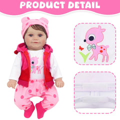 UNICORN ELEMENT hat with spots, completes cute doll outfit