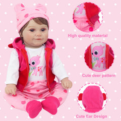 UNICORN ELEMENT pink hooded vest with ears, enhances imaginative dressing
