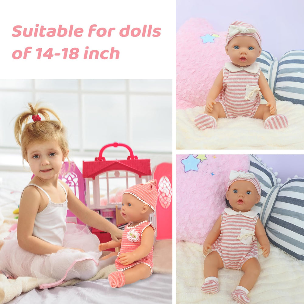 UNICORN ELEMENT versatile hats, socks, and scarf set ready for instant doll styling