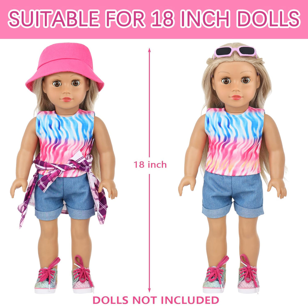 UNICORN ELEMENT denim shorts for 18-inch dolls, comfy bottom piece for mixed outfits