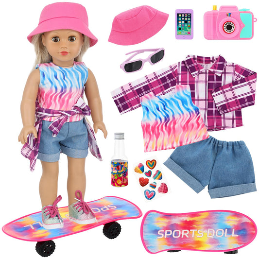 UNICORN ELEMENT fishermans hat for 18-inch dolls, adds coastal style to pretend adventures