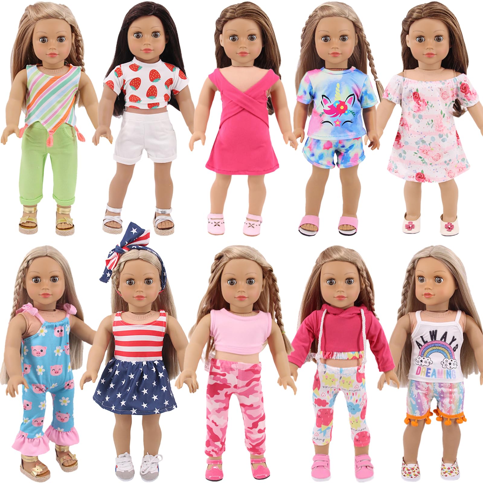 UNICORN ELEMENT 18-inch doll clothes collection for imaginative play and stylish outfits.