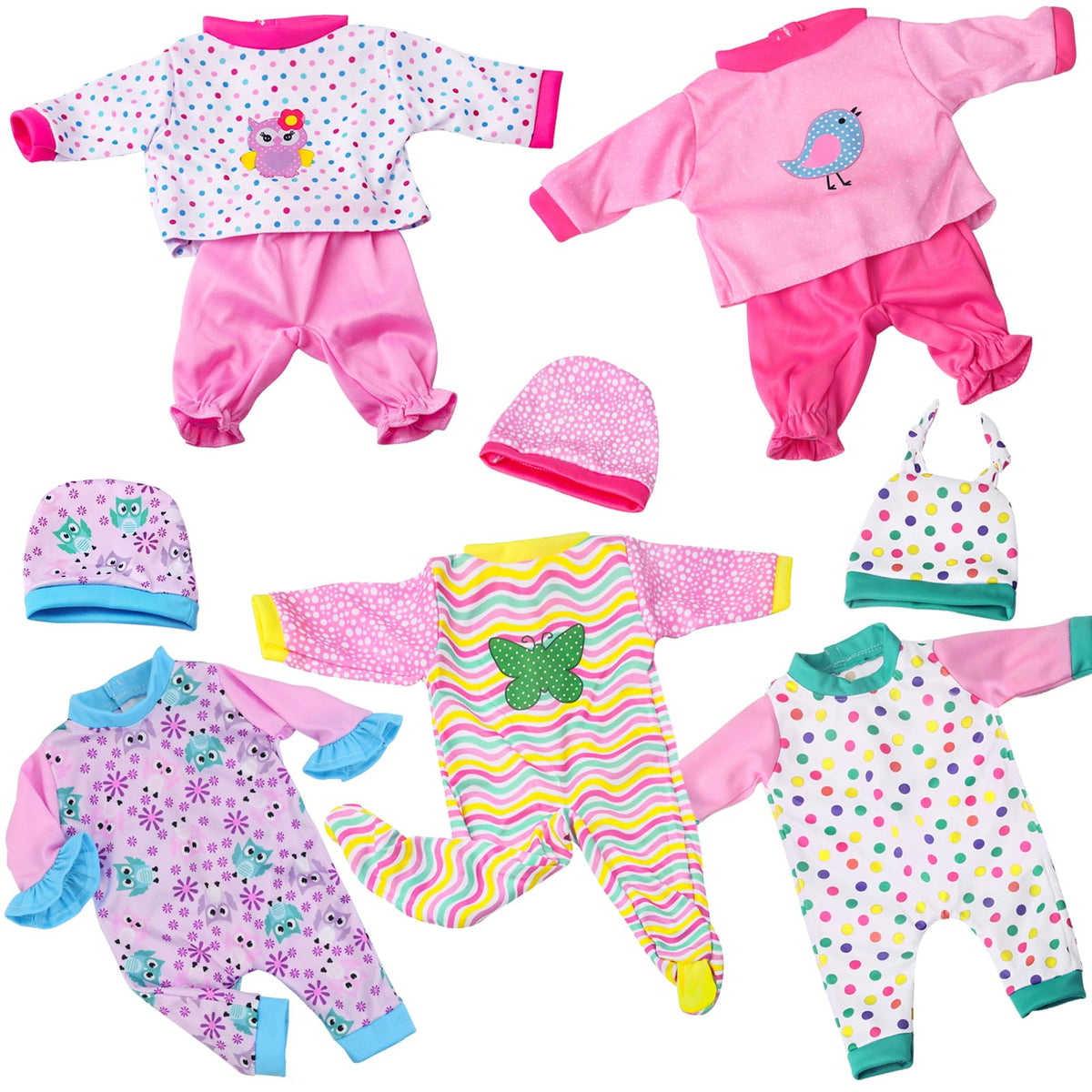 UNICORN ELEMENT doll clothes for 14-18 inch dolls; versatile wardrobe for imaginative play.