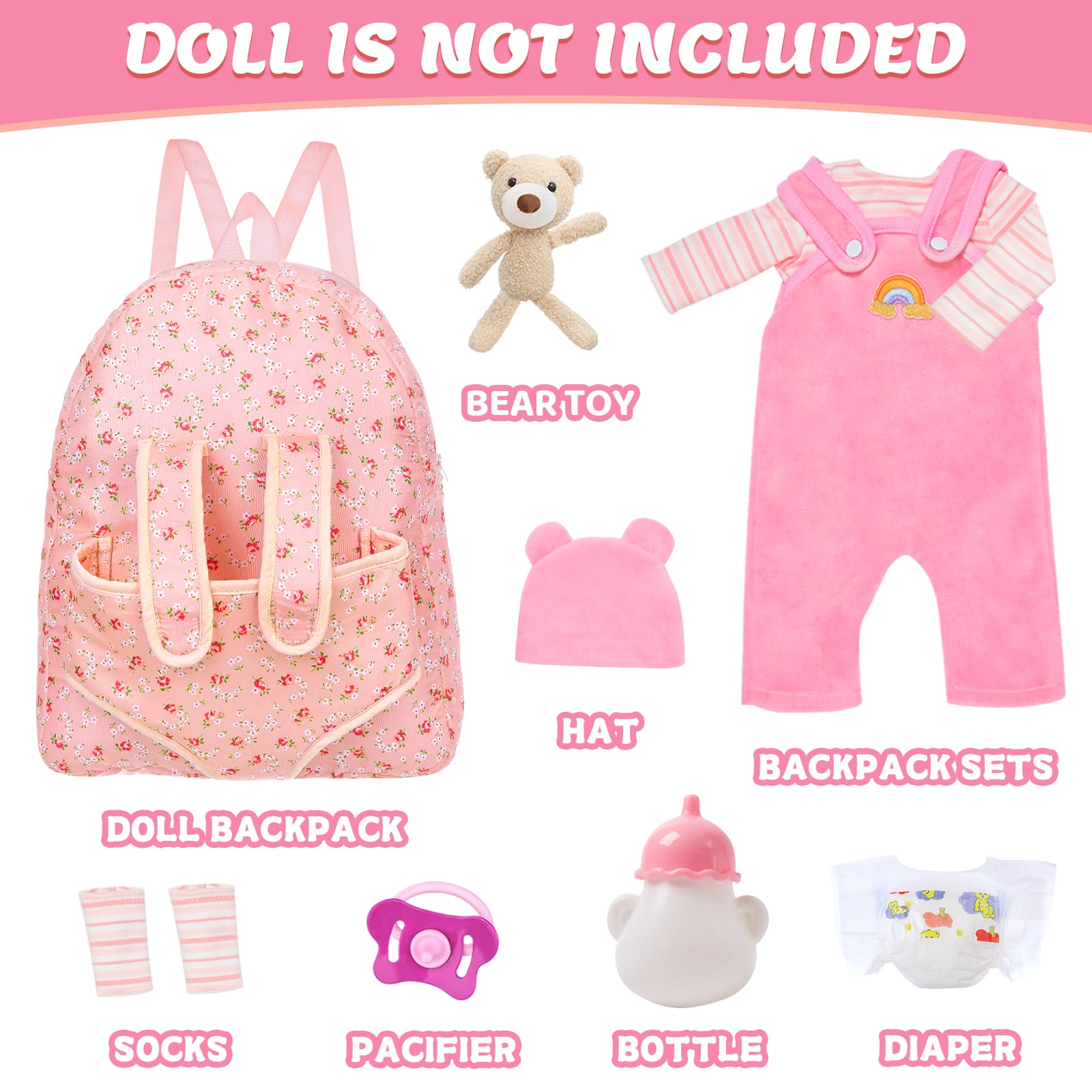 UNICORN ELEMENT two strap sets for versatile doll styling