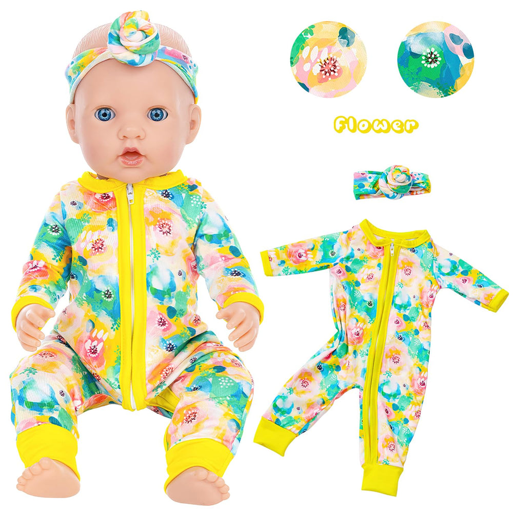 UNICORN ELEMENT flamingo jumpsuit adds bright tropical flair for doll dress-up