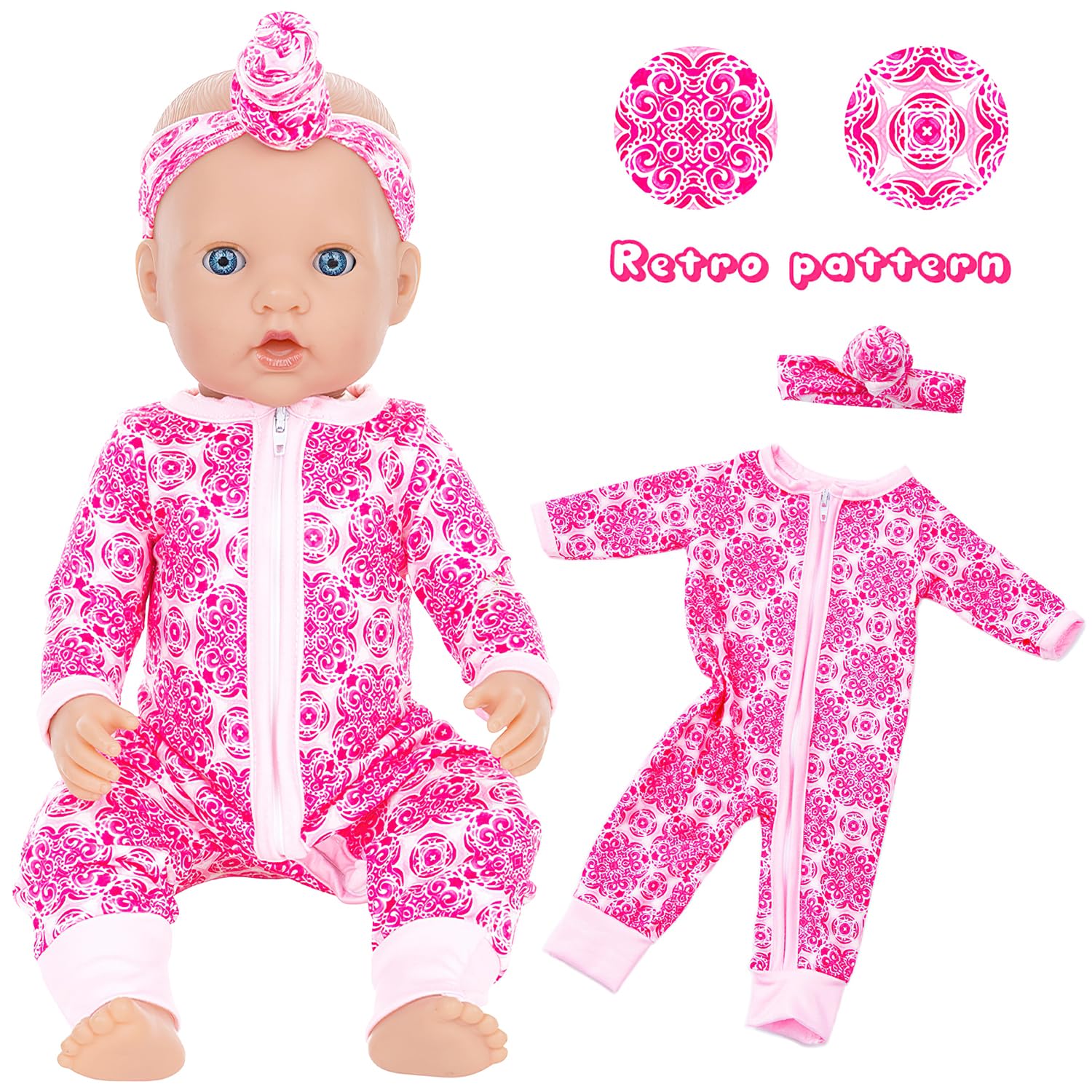 UNICORN ELEMENT flower jumpsuit offers cheerful patterns for everyday doll wear