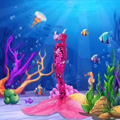 UNICORN ELEMENT green mermaid swimsuit for 11.5-inch dolls, beach-ready fun