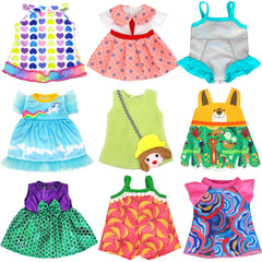 UNICORN ELEMENT nine-set alive baby doll clothes on a 12-inch doll for creative dress-up play