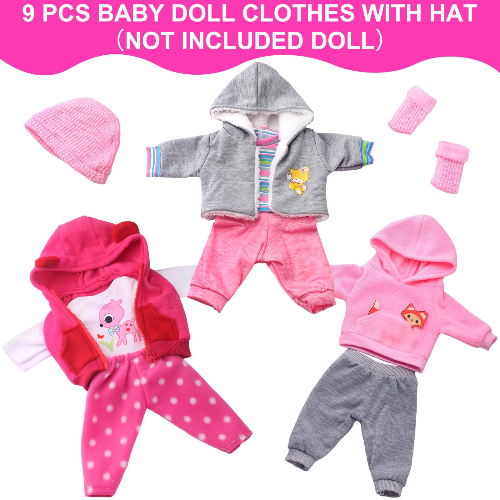 UNICORN ELEMENT pink polka dot pants for doll outfits